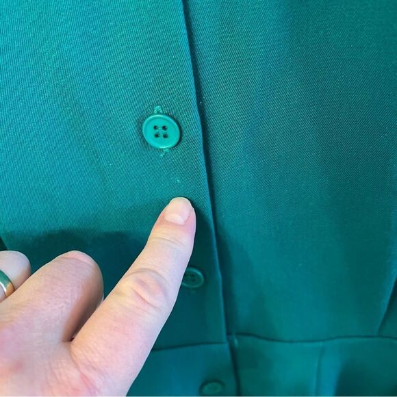 Kenar2 All Wool Green Dress NWT - Picture 9 of 9